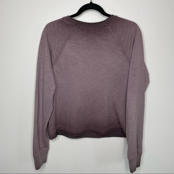 Anthropologie Saturday Sunday Smart Mouth Pullover Size Medium Purple Ombre - Picture 5 of 5